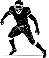 Naklejka premium american football player silhouette