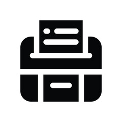 polling glyph icon. Strong and solid vector icon for websites, mobile interfaces, presentations, and visual branding. High quality and easy to edit.