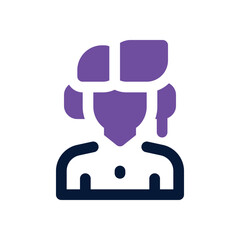 customer service duotone icon. Sleek and modern vector icon for websites, mobile apps, marketing materials, and corporate design. Fully scalable and ready to use.