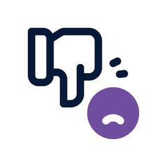 dislike duotone icon. Sleek and modern vector icon for websites, mobile apps, marketing materials, and corporate design. Fully scalable and ready to use.