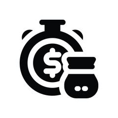 annuities glyph icon. Strong and solid vector icon for websites, mobile interfaces, presentations, and visual branding. High quality and easy to edit.