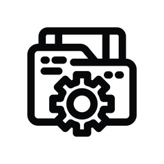 project management line icon. Clean and minimalist vector icon for websites, mobile apps, presentations, and logos. Fully scalable and customizable for any project.