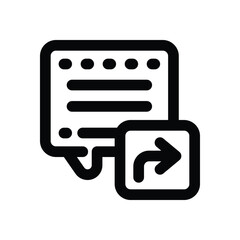 Fototapeta premium response line icon. Clean and minimalist vector icon for websites, mobile apps, presentations, and logos. Fully scalable and customizable for any project.