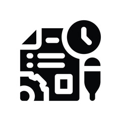 project management glyph icon. Strong and solid vector icon for websites, mobile interfaces, presentations, and visual branding. High quality and easy to edit.