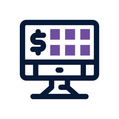 computer duotone icon. Sleek and modern vector icon for websites, mobile apps, marketing materials, and corporate design. Fully scalable and ready to use.