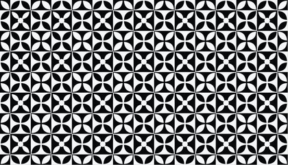Modern tile design composed of quarter-circle elements arranged into stylized blooms