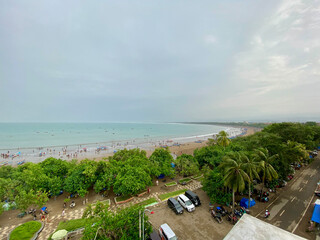 Tranquil Aerial View of Pangandaran Beach Pangandaran Island During Daytime Scenery