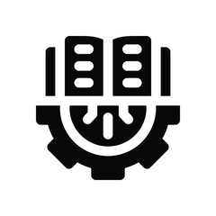 guide book glyph icon. Strong and solid vector icon for websites, mobile interfaces, presentations, and visual branding. High quality and easy to edit.