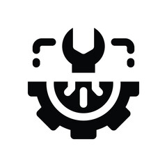 technical support glyph icon. Strong and solid vector icon for websites, mobile interfaces, presentations, and visual branding. High quality and easy to edit.