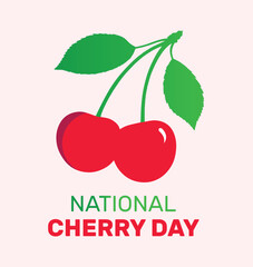National Cherry Day illustration design
