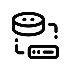 data migration line icon. Clean and minimalist vector icon for websites, mobile apps, presentations, and logos. Fully scalable and customizable for any project.