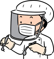 Illustration of dentist
