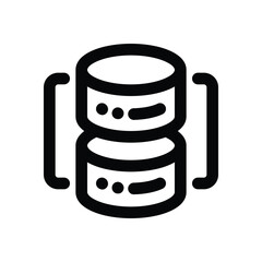 database line icon. Clean and minimalist vector icon for websites, mobile apps, presentations, and logos. Fully scalable and customizable for any project.