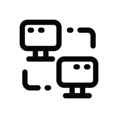 local network line icon. Clean and minimalist vector icon for websites, mobile apps, presentations, and logos. Fully scalable and customizable for any project.