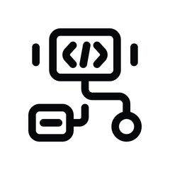 algorithm line icon. Clean and minimalist vector icon for websites, mobile apps, presentations, and logos. Fully scalable and customizable for any project.