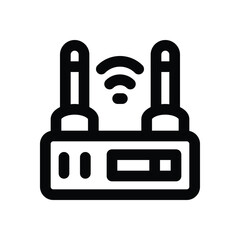 router line icon. Clean and minimalist vector icon for websites, mobile apps, presentations, and logos. Fully scalable and customizable for any project.