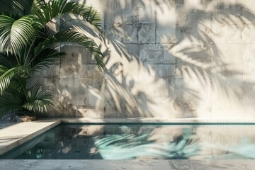 High Definition Visual of Tropical Summer Hotel Resort Background with Pool