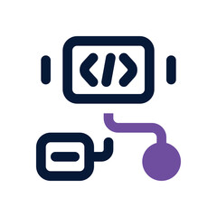 algorithm duotone icon. Sleek and modern vector icon for websites, mobile apps, marketing materials, and corporate design. Fully scalable and ready to use.