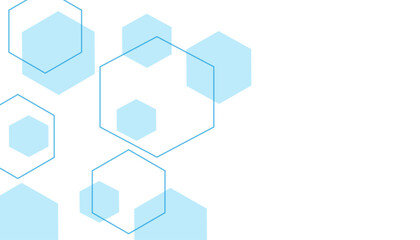 Obraz premium Abstract blue hexagon banner background