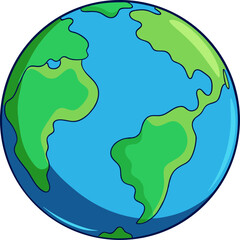 Planet earth vector, environmental awareness, blue green globe, world environment day, eco design, save the planet illustration