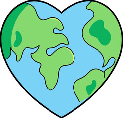 Earth with leaf and sprout, eco friendly planet, environmental awareness, green globe illustration, world nature day, conservation art