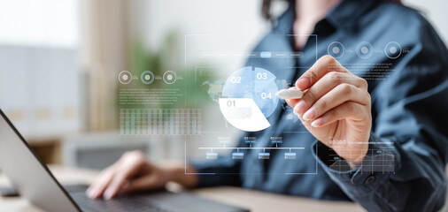 Business analysis. Corporate strategy analytics. Data analyzing dashboard. Planning process management. Enterprise improvement system. Financial accounting analyst report.