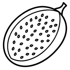 Chia seeds line art vector