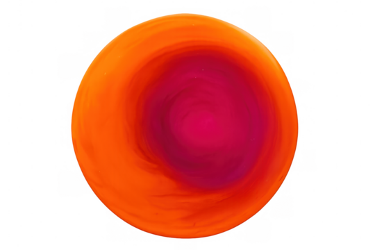 Vivid orange and pink hues swirling in concentric circles, creating dynamic abstract pattern representing contemporary artistic expression and visual energy