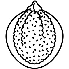 Chia seeds line art vector