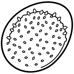 Chia seeds line art vector