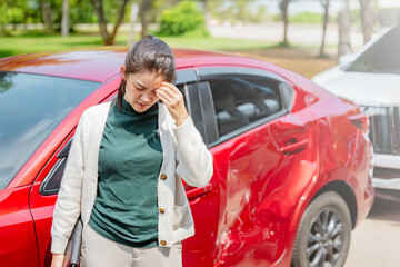 Car accident crash, Car accident protection, Claim collision, Auto emergency. Crashed car claim...