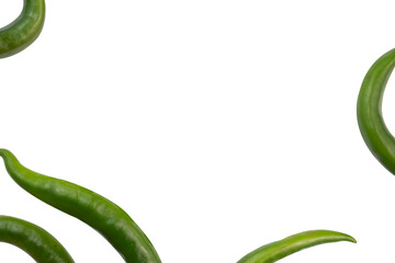 frame made of green peppers