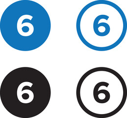 Numbers icon set 0 to 9. Numbers icon solid and line icon set. vector illustration. eps file.