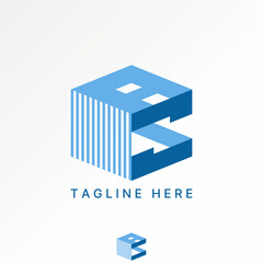 Logo design graphic concept creative premium vector stock image top sell letter AS font 3D cut hexagon cubical placement to virtual scene construction