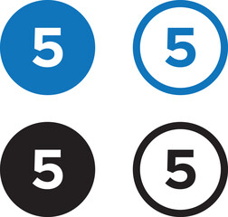 Numbers icon set 0 to 9. Numbers icon solid and line icon set. vector illustration. eps file.
