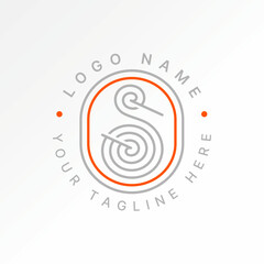 Logo design graphic concept creative premium vector stock image top sell letter S font line motif pattern aesthetic artwork ornament decorative brand