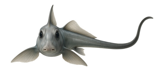 Fototapeta premium Chimaera with cartilaginous body and elongated, whip-like tail