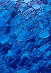 Obraz premium Abstract blue paint texture background close up with thick brush strokes and vibrant color for art design and creativity