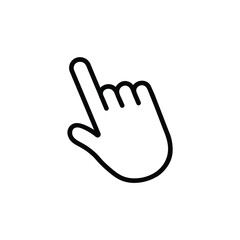 Hand cursor pointer icon. Vector illustration of hand pointer icon.
