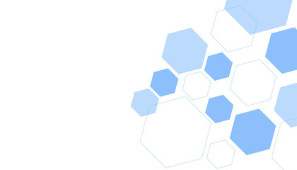 Vector hexagons pattern. Geometric abstract background with simple hexagonal elements. Medical, technology or science design