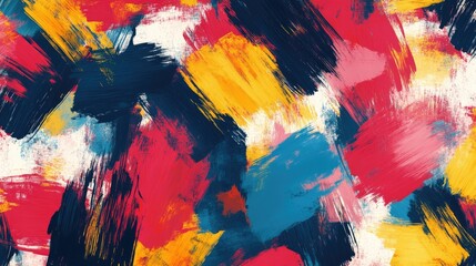 The stock photo shows a seamless texture of bold, abstract brushstrokes in various colors.