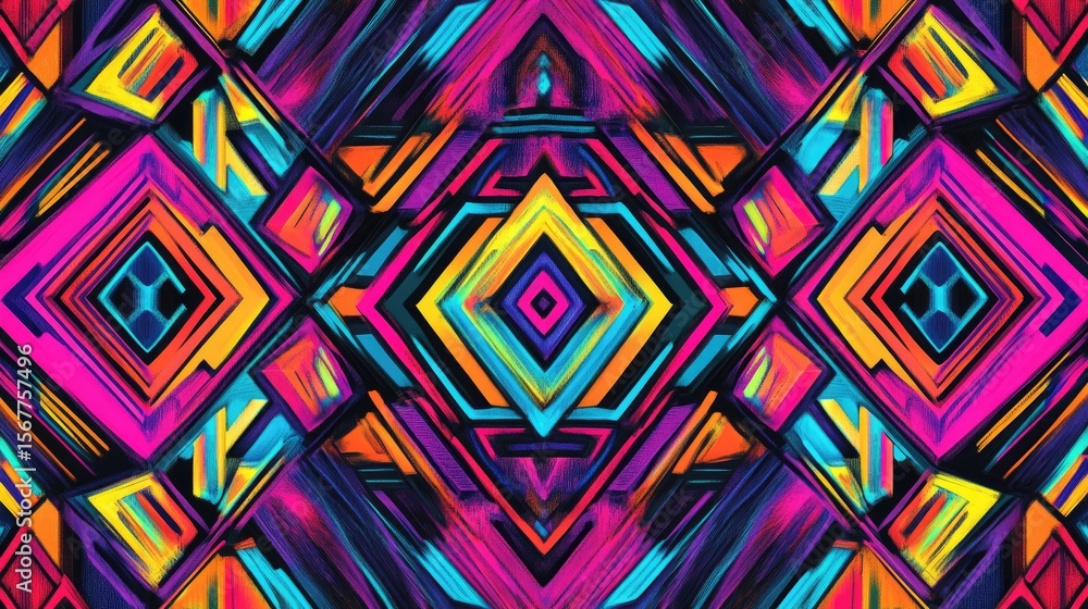 Poster the stock photo showcases a seamless texture of abstract geometric patterns resembling the commodore