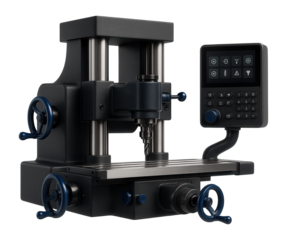Horizontal milling machine featuring a double-column structure and a CNC control system for large workpieces in a structural steel fabrication facility