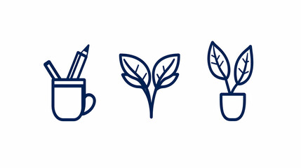 Contemporary Thin Line Icons for Digital Applications and the Graphic Design Creative Process