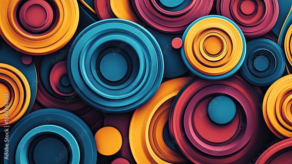 Poster the stock photo showcases a bold, seamless texture composed of intersecting lines and circles.
