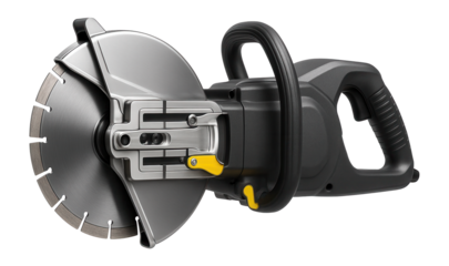 Concrete cutter with a quick-change blade system for efficient tool swapping in high-volume operations.