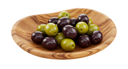 Olive Fruits on Greek Olive Wood Plate