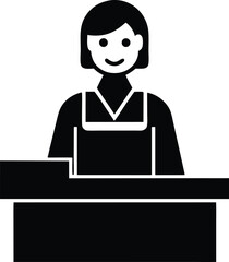 cashier vector icon.