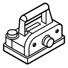 Electric Planer line art vector
