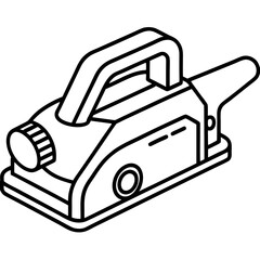 Electric Planer line art vector